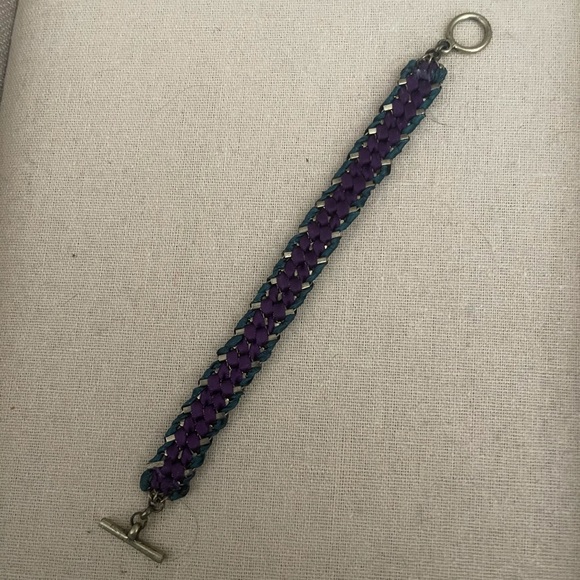 Crystal Studded Ribbon Chain Bracelet - Picture 5 of 6